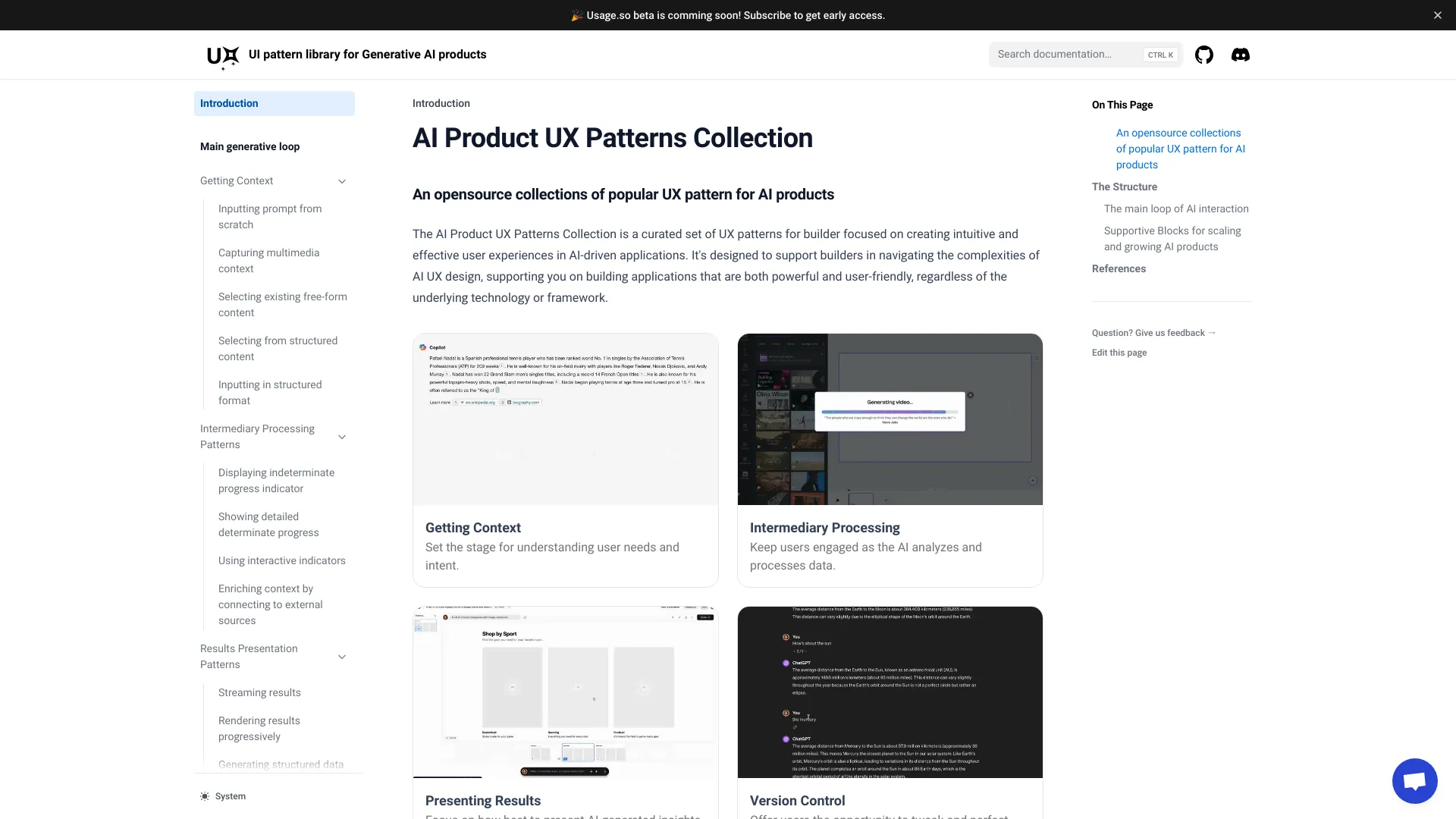 AI Product UX Pattern Collection