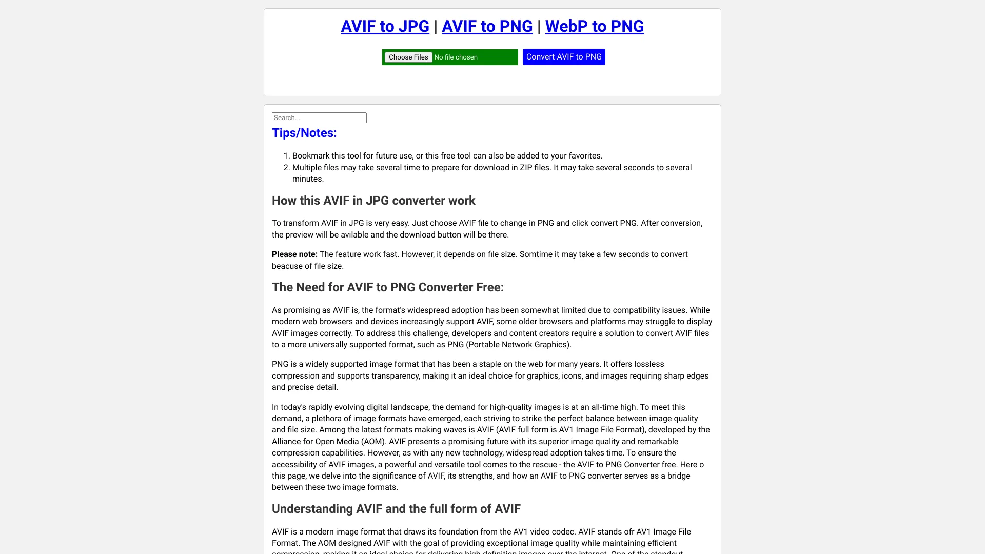 AVIF to PNG Converter