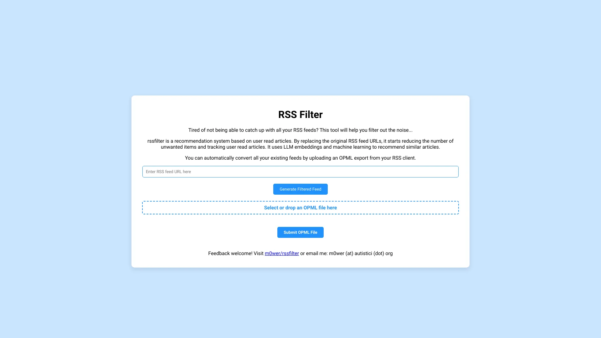 RSS Filter